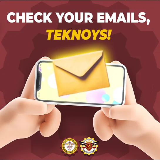 Check your emails pubmat with 3D hands holding a phone
